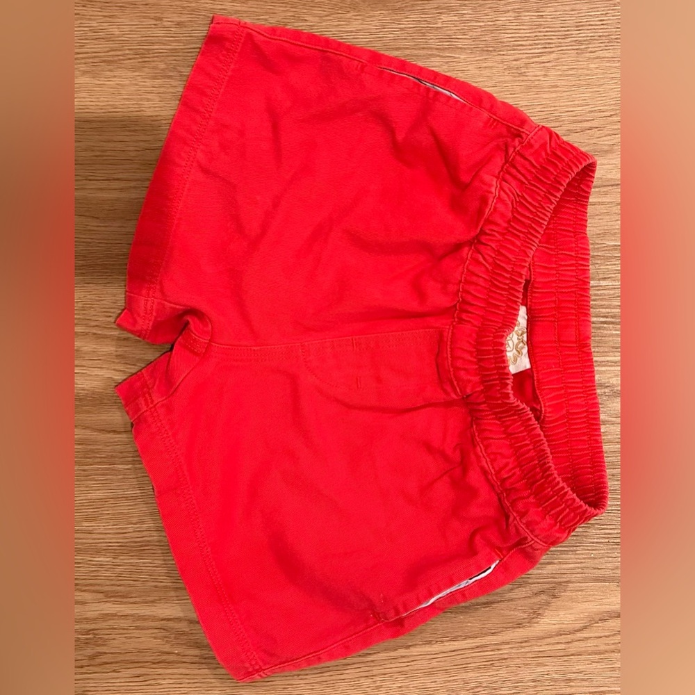 Boys red shorts